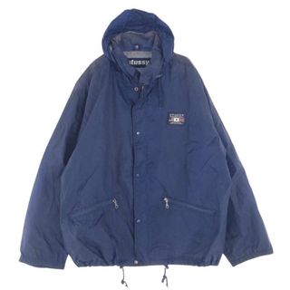 STUSSY - STUSSY ステューシー ジャケット 90s 国旗 ナイロンジャケット  ネイビー系【中古】