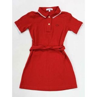 ラコステ(LACOSTE)の☆ラコステ/LACOSTE☆104cm 半袖ワンピース 赤 【中古】子供服 キッズ kids 女の子 夏 035032 onepi(ワンピース)