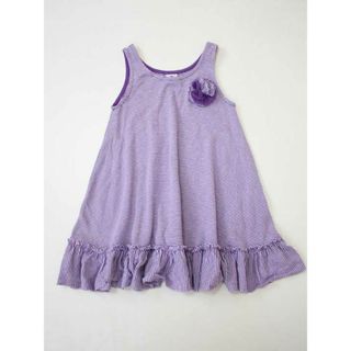 プチバトー(PETIT BATEAU)の●プチバトー/PETIT BATEAU●95cm ノースリーブワンピース 紫×白【中古】子供服 キッズ kids 女の子 夏 126022 onepi(ワンピース)