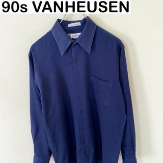 ヴィンテージ(VINTAGE)の90s VANHEUSEN 長袖　シャツ　古着　アメカジ　ヴィンテージ(Tシャツ/カットソー(七分/長袖))