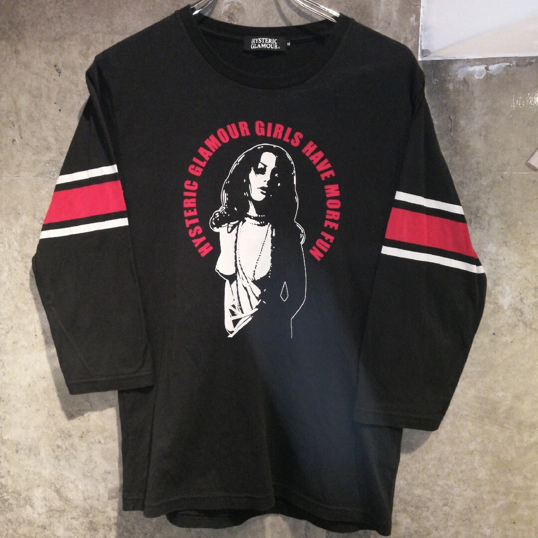 HYSTERIC GLAMOUR(ヒステリックグラマー)の【Mサイズ　センターガール】ヒステリックグラマー 　七分丈カットソー　木村拓哉 メンズのトップス(Tシャツ/カットソー(七分/長袖))の商品写真