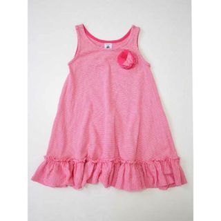 プチバトー(PETIT BATEAU)の●プチバトー/PETIT BATEAU●95cm ノースリーブワンピース ピンク×白【中古】子供服 キッズ kids 女の子 夏 126022 onepi(ワンピース)