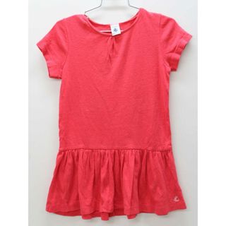 プチバトー(PETIT BATEAU)の＜プチバトー/PETIT BATEAU＞110cm 半袖ワンピース ピンク 麻混【中古】子供服 キッズ kids 女の子 夏 316022 onepi(ワンピース)