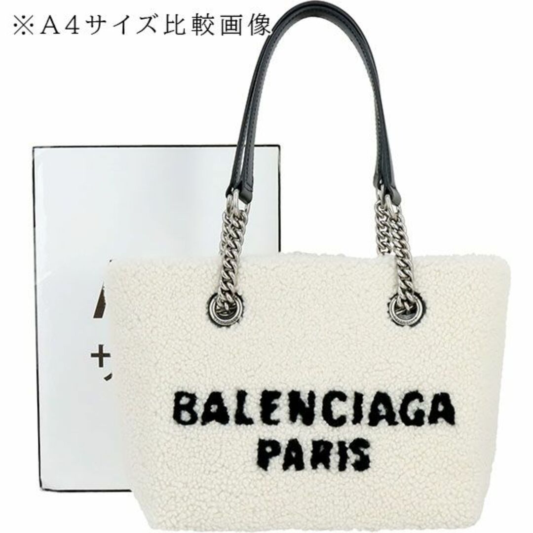 BALENCIAGA BAG(バレンシアガバッグ)のバレンシアガ デューティフリー スモール トートバッグ シアリング ラムスキン ホワイト ブラック 黒 レディース 新品 1130 レディースのバッグ(トートバッグ)の商品写真