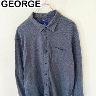 ヴィンテージ(VINTAGE)のGEORGE 長袖　デザイン　シャツ　古着　アメカジ(Tシャツ/カットソー(七分/長袖))