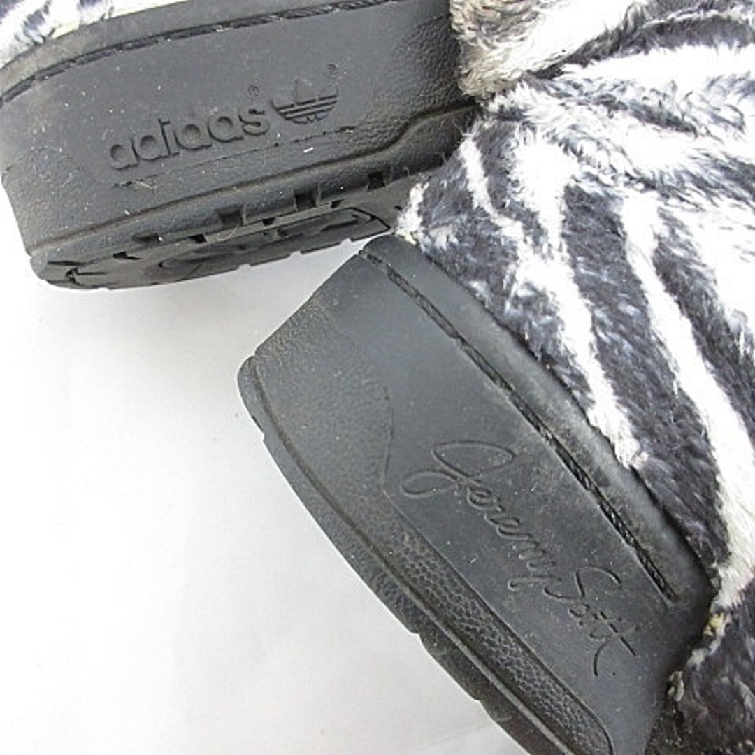 ジェレミースコット アディダス スニーカー ハイカット ゼブラ 白 黒 24.5 レディースの靴/シューズ(スニーカー)の商品写真