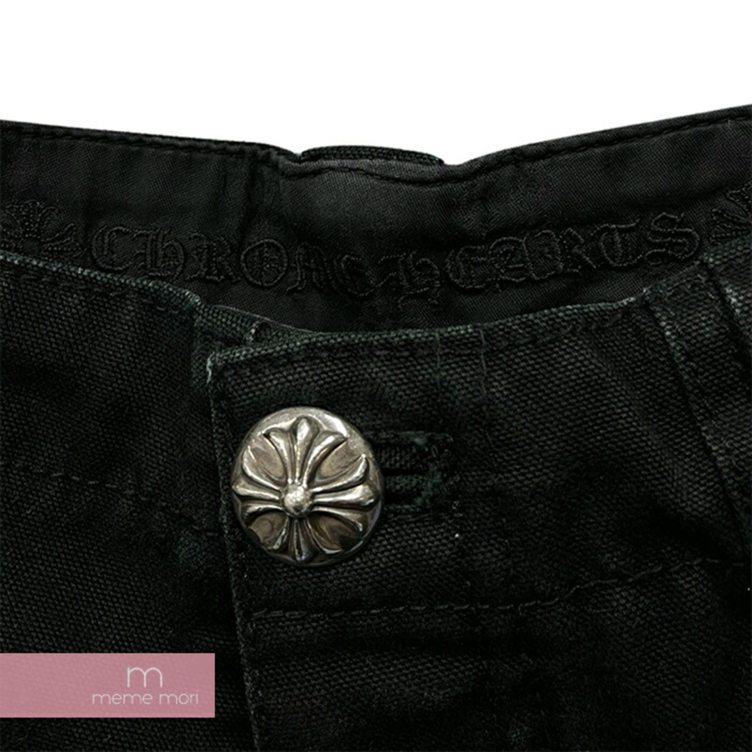 Chrome Hearts(クロムハーツ)のCHROME HEARTS Fatigue Wash Straight Denim Pants クロムハーツ ファティーグウォッシュストレートデニムパンツ コットンパンツ クロスボールボタン ウォッシュ加工 ブラック サイズ32 【240316】【中古-A】【me04】 メンズのスーツ(スラックス/スーツパンツ)の商品写真