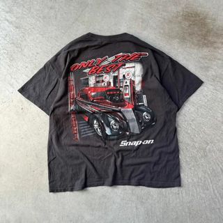 snap on Tシャツ 両面プリント 90s-00s フェード　チャコール(Tシャツ/カットソー(半袖/袖なし))