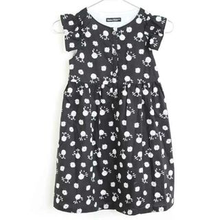 新品 未使用品†ベベ/BeBe†120cm 半袖ワンピース 黒×白 子供服 キッズ kids 女の子 夏 036032 onepi(ワンピース)