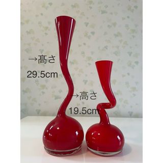 アクタス(ACTUS)の*美品* モダンガラス花瓶３つセット　おしゃれ(花瓶)