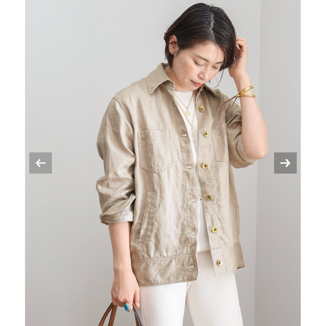 DEUXIEME CLASSE(ドゥーズィエムクラス)の新品　Deuxieme Classe LINEN CHINO Gジャケット レディースのジャケット/アウター(Gジャン/デニムジャケット)の商品写真