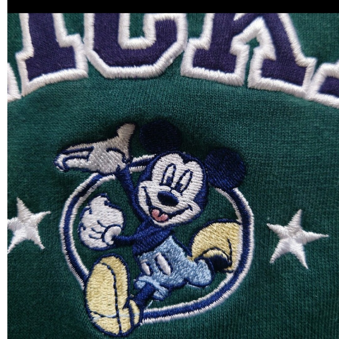 Disney(ディズニー)のDisney ディズニー スウェットトレーナー 刺繍ロゴ 90s古着　ミッキー メンズのトップス(スウェット)の商品写真