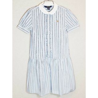 ラルフローレン(Ralph Lauren)の[ラルフローレン/Ralph Lauren]135cm 半袖シャツワンピース ブルー×濃紺【中古】子供服 キッズ kids 女の子 夏 216032 onepi(ワンピース)