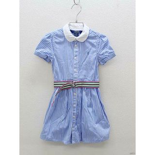 ラルフローレン(Ralph Lauren)の〓ラルフローレン/Ralph Lauren〓115cm 半袖ワンピース 青×白【中古】 子供服 キッズ kids 女の子 夏 700732 onepi(ワンピース)