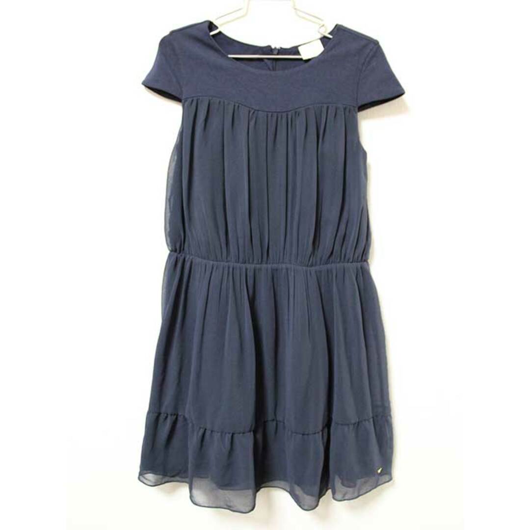 Armani(アルマーニ)の《アルマーニ ジュニア/Armani Junior》136cm 半袖ワンピース 紺【中古】子供服 キッズ kids 女の子 夏 035032 onepi キッズ/ベビー/マタニティのキッズ服女の子用(90cm~)(ワンピース)の商品写真