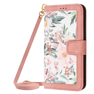 「スマホケース」手帳型 　カード収納　花柄 　高級感