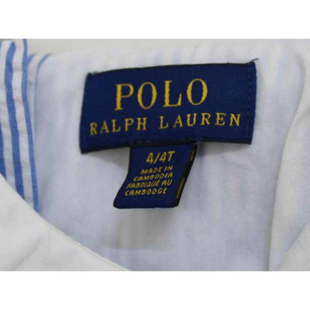 Ralph Lauren(ラルフローレン)の〓ラルフローレン/Ralph Lauren〓110cm ノースリーブワンピース 白×水色【中古】子供服 キッズ kids 女の子 夏 700732 onepi キッズ/ベビー/マタニティのキッズ服女の子用(90cm~)(ワンピース)の商品写真