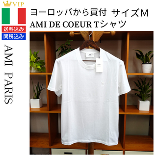 アミ(ami)のAMI PARIS アミパリス Tシャツ サイズM 男女兼用（新品・未使用）(Tシャツ(半袖/袖なし))