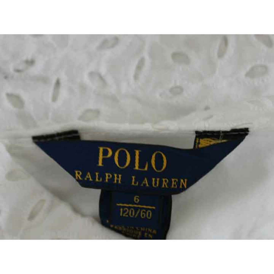 Ralph Lauren(ラルフローレン)の†ラルフローレン/Ralph Lauren†120cm(6) ノースリーブワンピース/ジャンパースカート 白【中古】子供服 キッズ kids 女の子 夏 906032 onepi キッズ/ベビー/マタニティのキッズ服女の子用(90cm~)(ワンピース)の商品写真