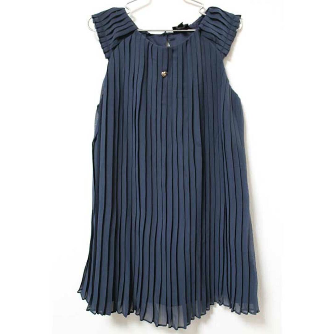 Armani(アルマーニ)の《アルマーニ ジュニア/Armani Junior》130cm ノースリーブワンピース 紺【中古】子供服 キッズ kids 女の子 夏 035032 onepi キッズ/ベビー/マタニティのキッズ服女の子用(90cm~)(ワンピース)の商品写真