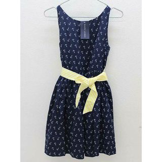 ラルフローレン(Ralph Lauren)の新品 未使用品▽ラルフローレン/Ralph Lauren▽160cm ノースリーブワンピース 紺×白 子供服 キッズ kids ジュニア 女の子 夏 506032 onepi(ワンピース)