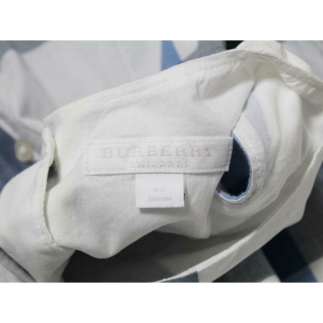 BURBERRY(バーバリー)の‡バーバリー/BURBERRY‡116cm ノースリーブワンピース 白×ブルー【中古】子供服 キッズ kids 女の子 夏 124032 onepi キッズ/ベビー/マタニティのキッズ服女の子用(90cm~)(ワンピース)の商品写真