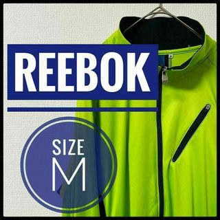 リーボック(Reebok)のReebok トラックジャケット ジャージ M ネオンカラー 袖ロゴ(ジャージ)