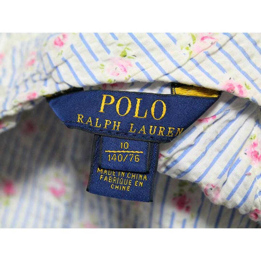 Ralph Lauren(ラルフローレン)の‡ラルフローレン/Ralph Lauren‡140cm ノースリーブワンピース 白×紺【中古】子供服 キッズ kids ジュニア 女の子 夏 616032 onepi キッズ/ベビー/マタニティのキッズ服女の子用(90cm~)(ワンピース)の商品写真