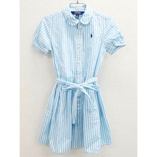 ラルフローレン(Ralph Lauren)の◇ラルフローレン/Ralph Lauren◇120cm 半袖ワンピース 水色×白【中古】子供服 キッズ kids 女の子 夏 407032 onepi(ワンピース)