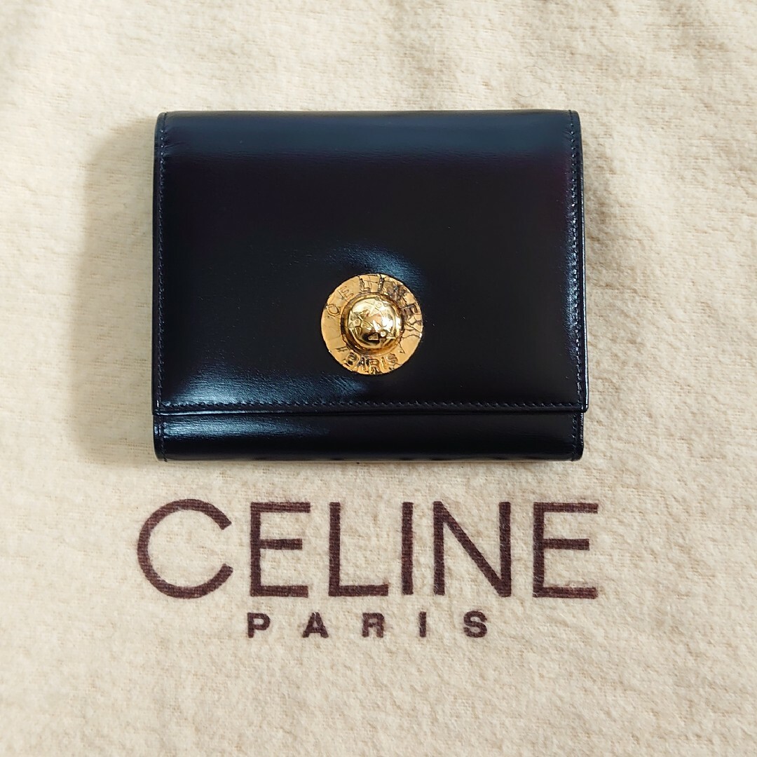 celine(セリーヌ)のCELINE スターボール カーフレザー 三つ折り財布 レディースのファッション小物(財布)の商品写真