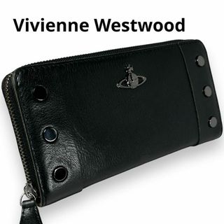 ヴィヴィアンウエストウッド(Vivienne Westwood)のヴィヴィアンウエストウッド ヌーロック レザー 長財布 スタッズ ラウンドジップ(長財布)