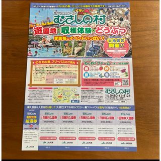 【数量限定】むさしの村 無料入園券 5名分(遊園地/テーマパーク)