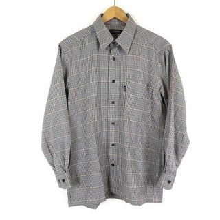 アザー(other)のピエルッチ シャツ 千鳥格子 チェック カシミヤ ウール 長袖 M グレー 黒(シャツ)