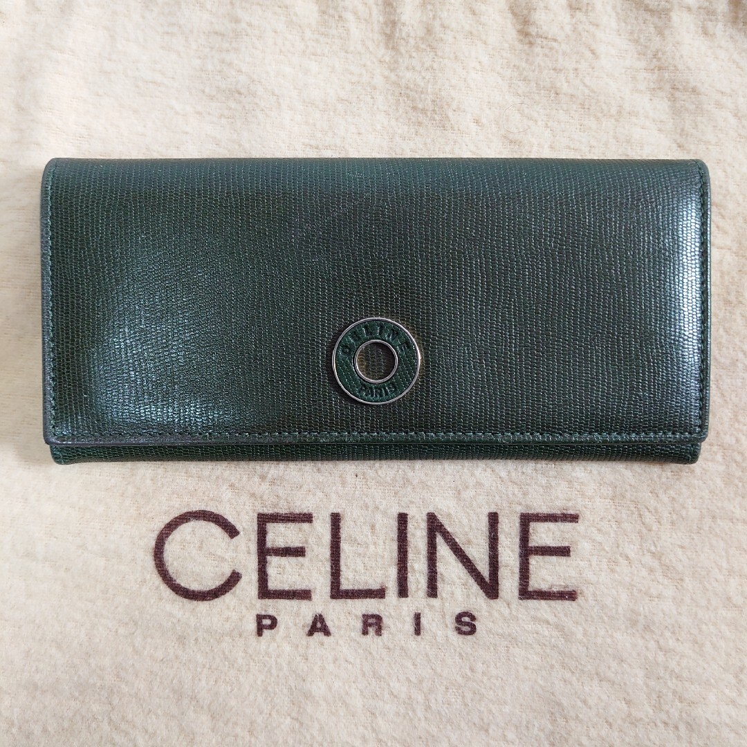 celine(セリーヌ)のCELINE サークルロゴ 長財布 レザー レディースのファッション小物(財布)の商品写真