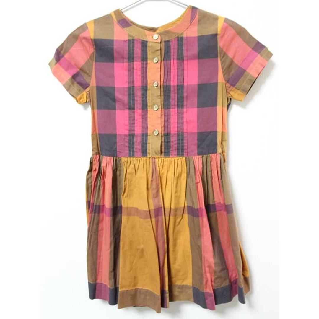 BURBERRY(バーバリー)の《バーバリー/BURBERRY》128cm 半袖ワンピース マルチカラー【中古】子供服 キッズ kids 女の子 夏 124032 onepi キッズ/ベビー/マタニティのキッズ服女の子用(90cm~)(ワンピース)の商品写真