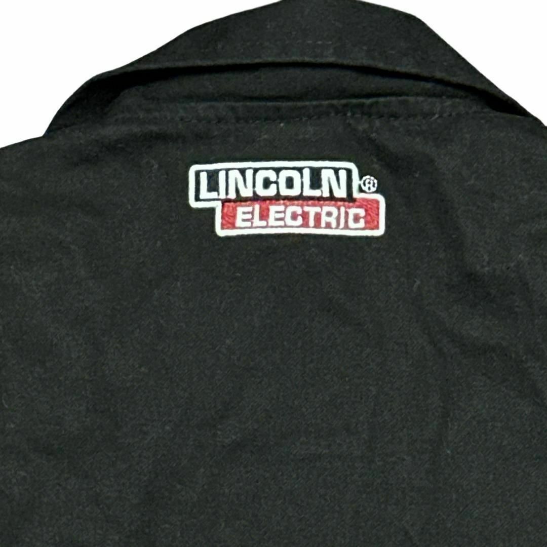 LINCOLN ワークジャケット FR US企業 ブラック ロゴ刺繍j53 メンズのジャケット/アウター(その他)の商品写真