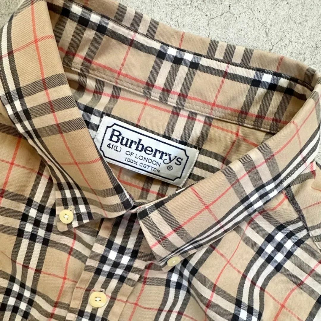 BURBERRY(バーバリー)のBURBERRY バーバリー ノバチェックシャツ長袖シャツ　ロゴ刺繍  メンズのトップス(Tシャツ/カットソー(七分/長袖))の商品写真