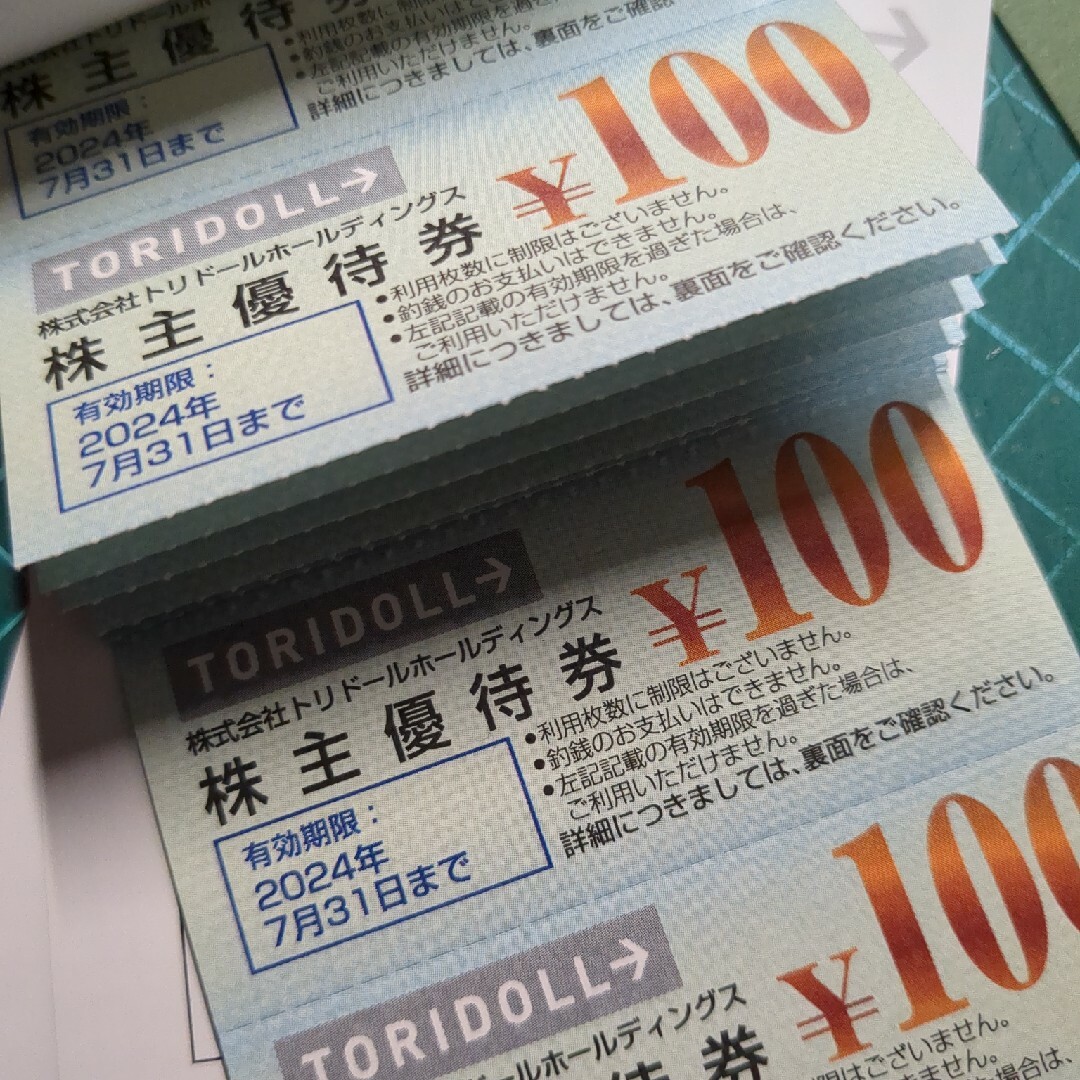 トリドールの優待2500円分 チケットの優待券/割引券(レストラン/食事券)の商品写真