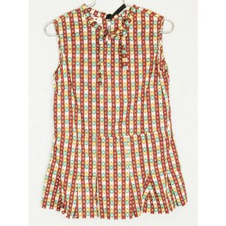 [マルニ/MARNI]115cm ノースリーブミニワンピース/チュニック 茶×ピンク系【中古】子供服 キッズ kids 女の子 夏 925032 onepi