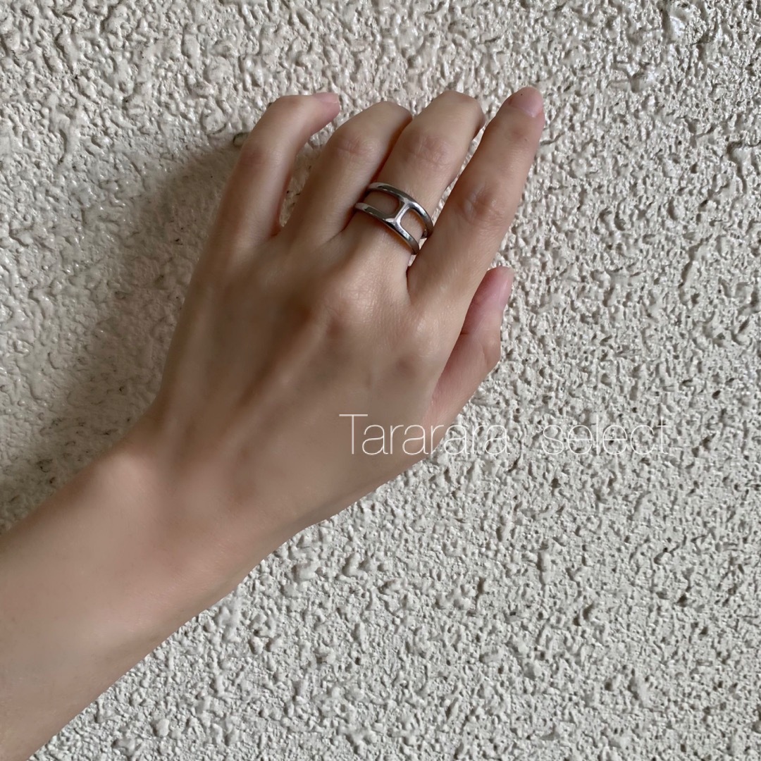 ●stainless H Ring S●金属アレルギー対応 レディースのアクセサリー(リング(指輪))の商品写真