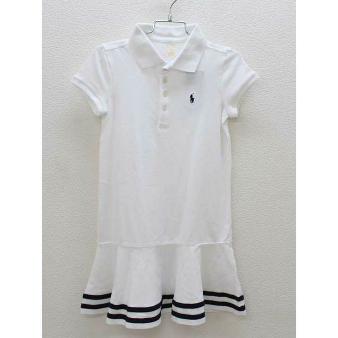 Ralph Lauren(ラルフローレン)の新品 未使用品〓ラルフローレン/Ralph Lauren〓120cm 半袖ワンピース 白 子供服 キッズ kids 女の子 夏 626032 onepi キッズ/ベビー/マタニティのキッズ服女の子用(90cm~)(ワンピース)の商品写真