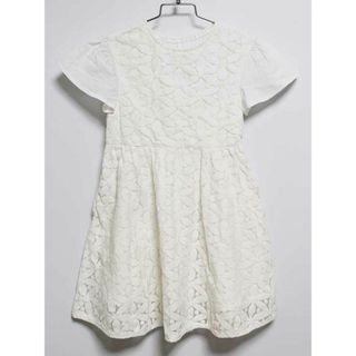 ハッカ(HAKKA)の‡ハッカキッズ/HAKKA kids‡110cm 半袖ワンピース 白系【中古】子供服 キッズ kids 女の子 夏 306032 onepi(ワンピース)