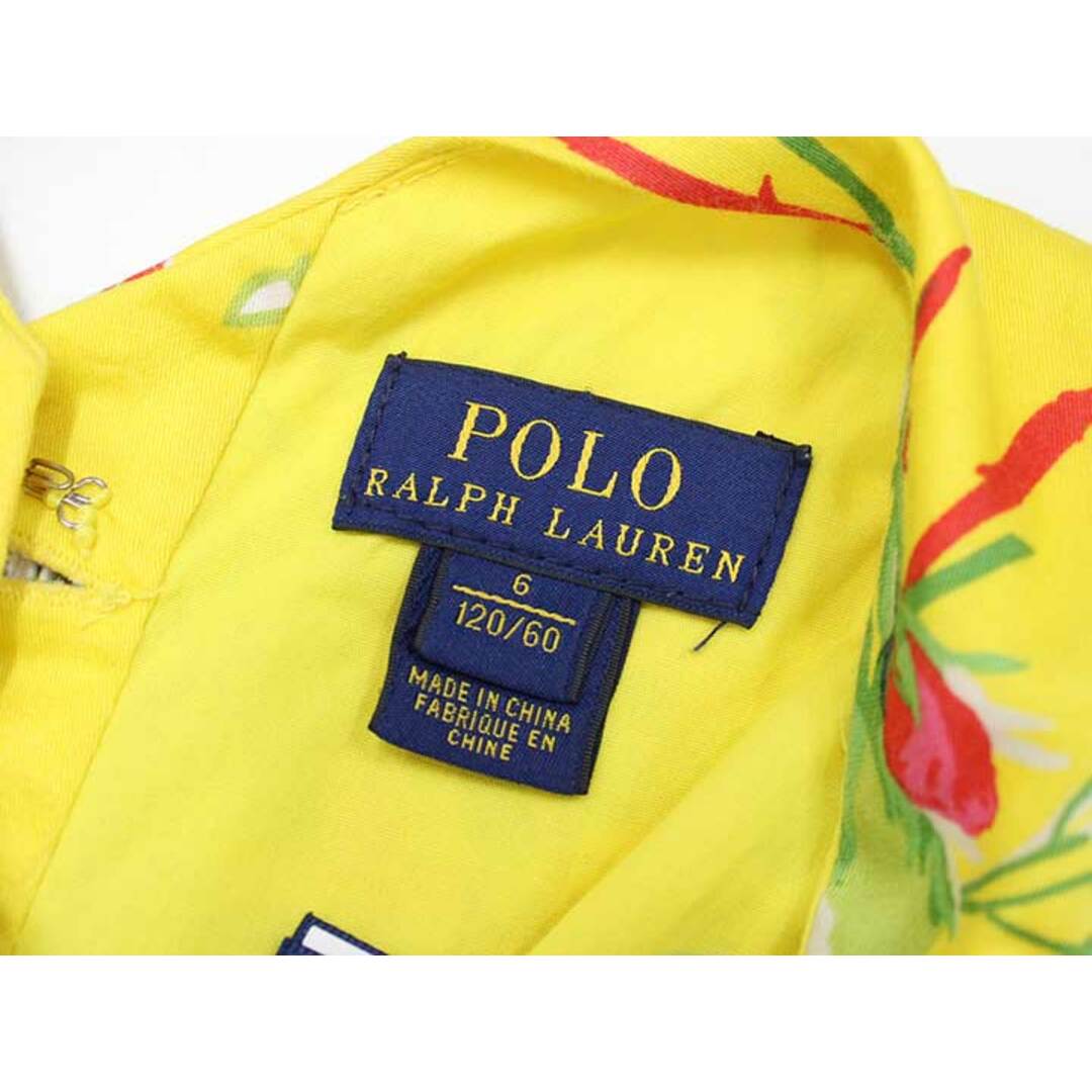 Ralph Lauren(ラルフローレン)の◇ラルフローレン/Ralph Lauren◇120cm ノースリーブワンピース 黄×マルチカラー【中古】子供服 キッズ kids 女の子 夏 407032 onepi キッズ/ベビー/マタニティのキッズ服女の子用(90cm~)(ワンピース)の商品写真