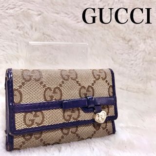 グッチ(Gucci)のGUCCI グッチ GG柄 6連 キーケース メタリック パープル キーリング(キーケース)