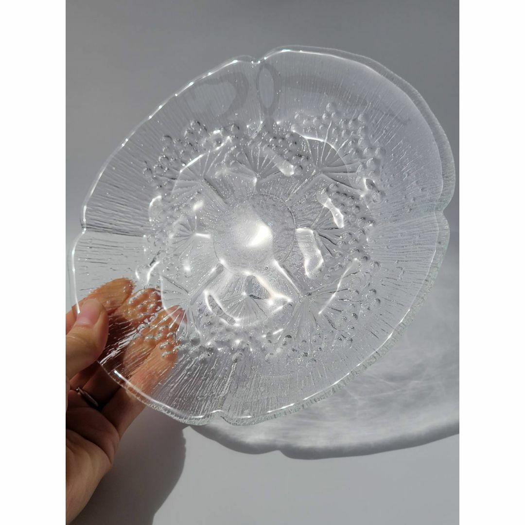ラシセパット　コイランプトゥキ　18.5cm　ガラスプレート　皿⑥ インテリア/住まい/日用品のキッチン/食器(食器)の商品写真
