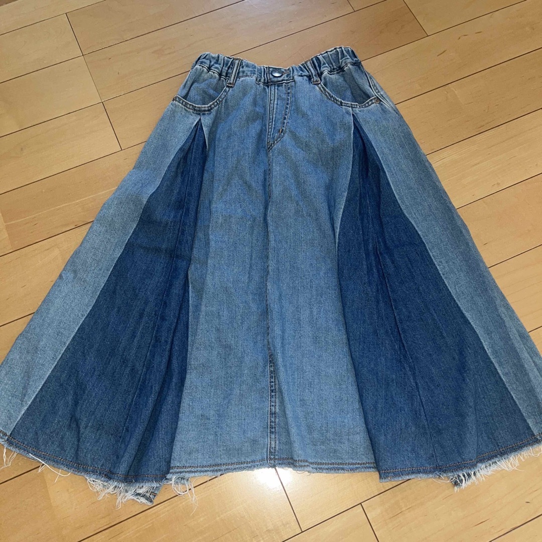 MARKEY'S(マーキーズ)のマーキーズ140 デニムロングスカート キッズ/ベビー/マタニティのキッズ服女の子用(90cm~)(スカート)の商品写真