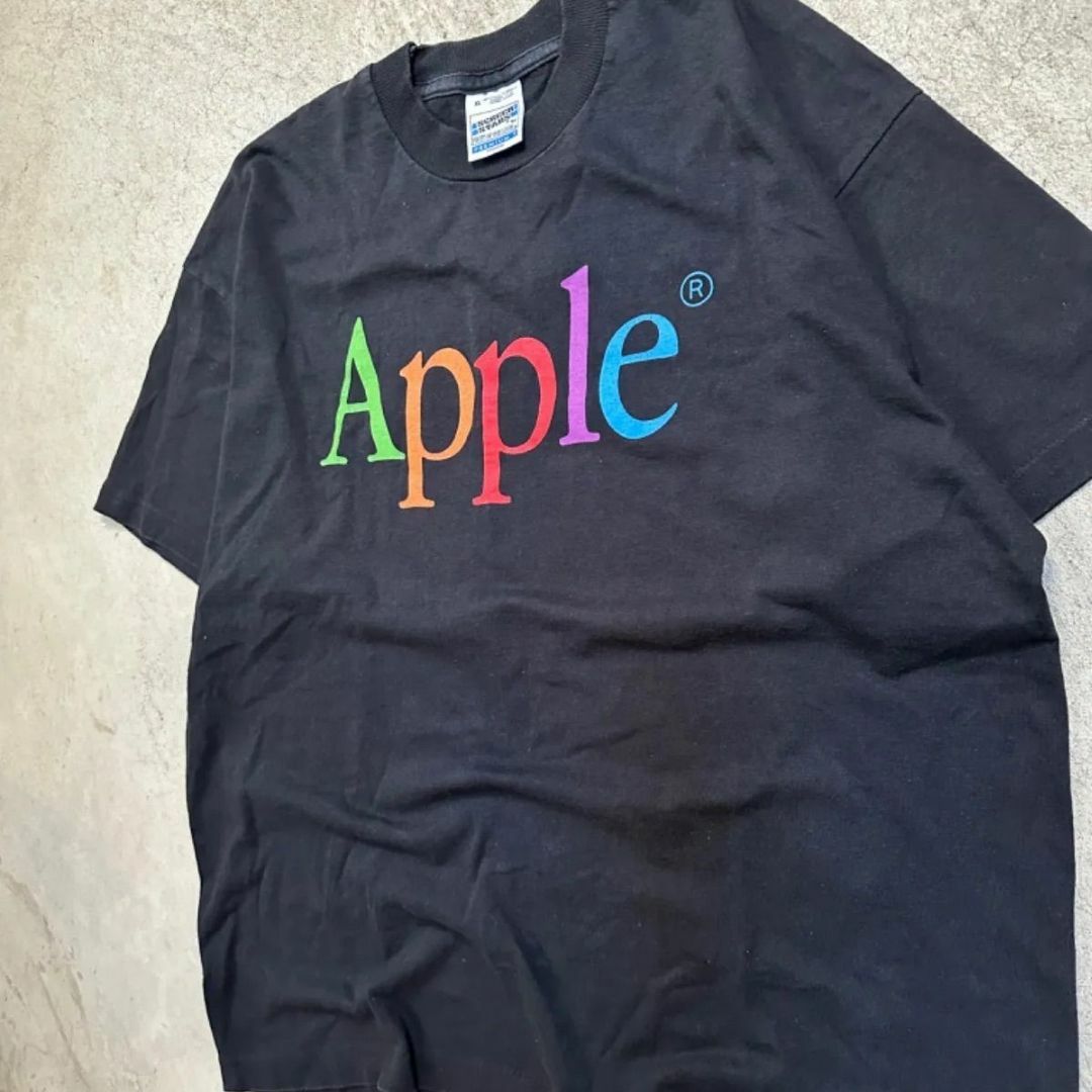 SCREEN STARS(スクリーンスターズ)のApple 90s Vintage ロゴT XL アップル 企業Tシャツ メンズのトップス(Tシャツ/カットソー(半袖/袖なし))の商品写真