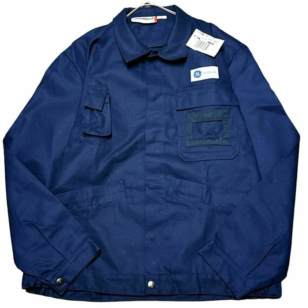 未使用 molinel ワークジャケット ブルゾン 企業ロゴ ユーロ古着j42 メンズのジャケット/アウター(その他)の商品写真