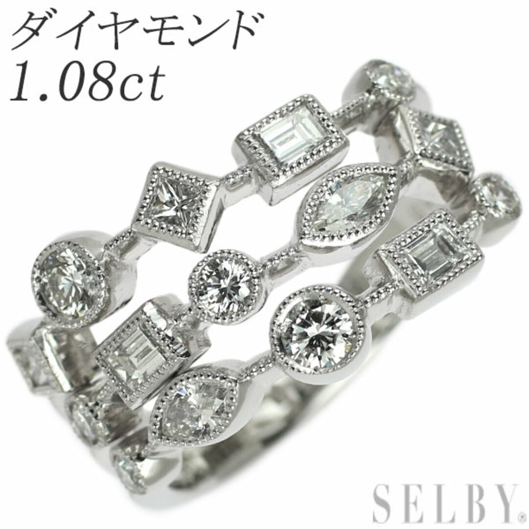 Pt900 ファンシーカット ダイヤモンド リング 1.08ct レディースのアクセサリー(リング(指輪))の商品写真