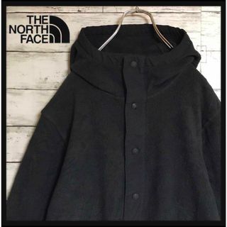 ザノースフェイス(THE NORTH FACE)の【希少デザイン】ノースフェイス ハーフボタンフリースパーカー 黒 K724R(パーカー)